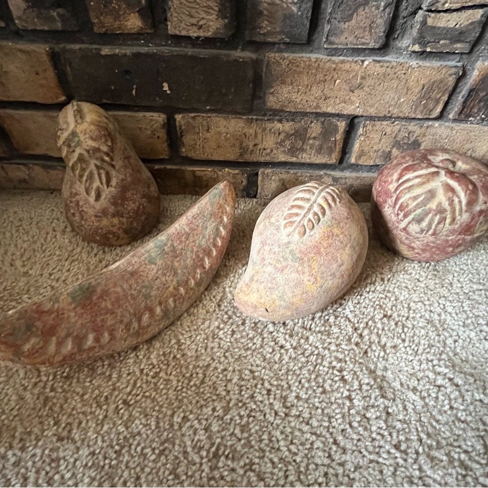 Vintage Mexican terracotta fruits 4 pieces
